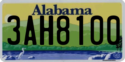 AL license plate 3AH8100