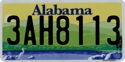 AL license plate 3AH8113