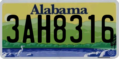 AL license plate 3AH8316