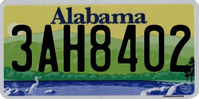 AL license plate 3AH8402