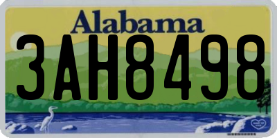 AL license plate 3AH8498