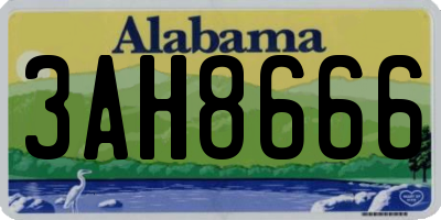 AL license plate 3AH8666