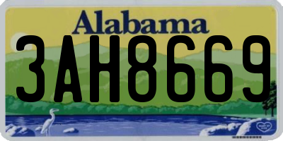 AL license plate 3AH8669