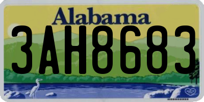 AL license plate 3AH8683