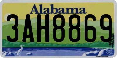 AL license plate 3AH8869