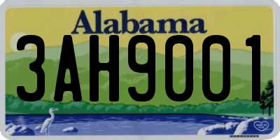 AL license plate 3AH9001