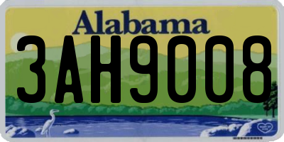 AL license plate 3AH9008