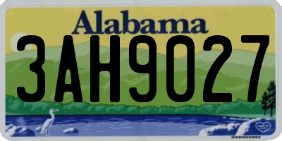 AL license plate 3AH9027
