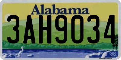 AL license plate 3AH9034