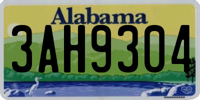 AL license plate 3AH9304