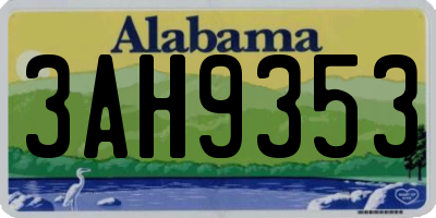AL license plate 3AH9353