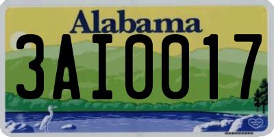 AL license plate 3AI0017
