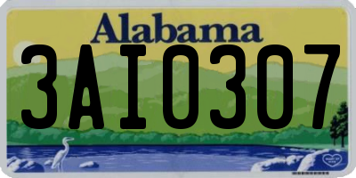 AL license plate 3AI0307