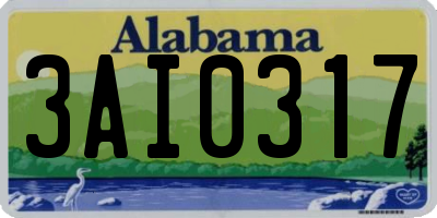 AL license plate 3AI0317