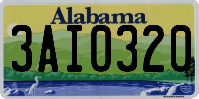 AL license plate 3AI0320
