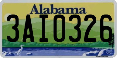 AL license plate 3AI0326