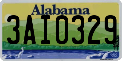 AL license plate 3AI0329