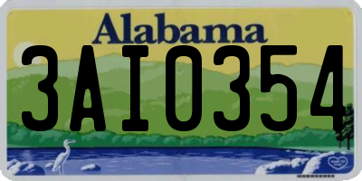 AL license plate 3AI0354
