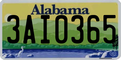AL license plate 3AI0365