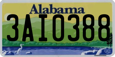 AL license plate 3AI0388