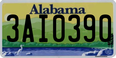 AL license plate 3AI0390