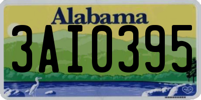 AL license plate 3AI0395