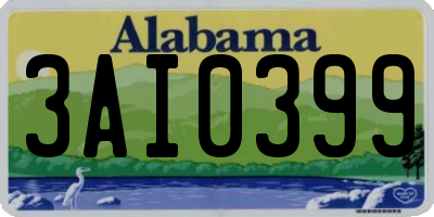 AL license plate 3AI0399