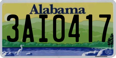 AL license plate 3AI0417