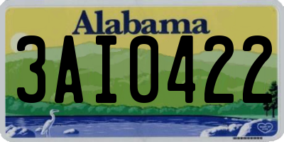 AL license plate 3AI0422
