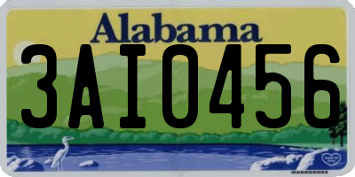 AL license plate 3AI0456