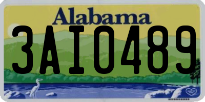 AL license plate 3AI0489