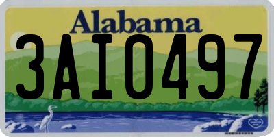 AL license plate 3AI0497
