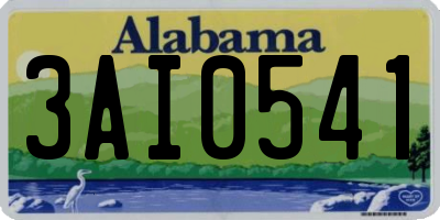 AL license plate 3AI0541