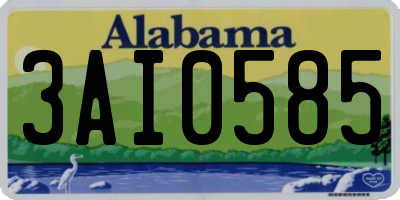 AL license plate 3AI0585