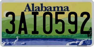 AL license plate 3AI0592