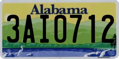 AL license plate 3AI0712