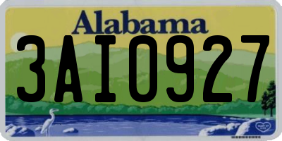 AL license plate 3AI0927