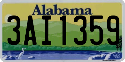 AL license plate 3AI1359