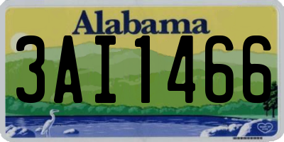 AL license plate 3AI1466