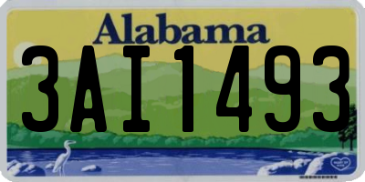 AL license plate 3AI1493