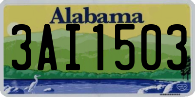 AL license plate 3AI1503