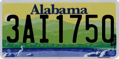 AL license plate 3AI1750