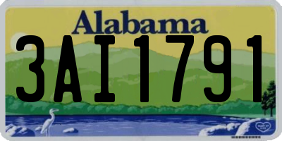AL license plate 3AI1791
