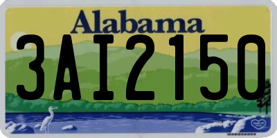 AL license plate 3AI2150