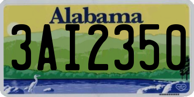 AL license plate 3AI2350