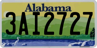AL license plate 3AI2727