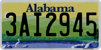 AL license plate 3AI2945