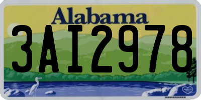 AL license plate 3AI2978