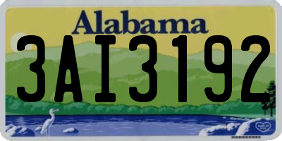 AL license plate 3AI3192
