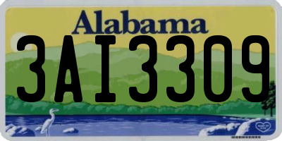 AL license plate 3AI3309